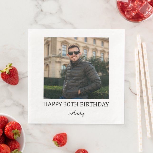 Personalized Cocktail Napkins for Birthday Party  (Insitu)