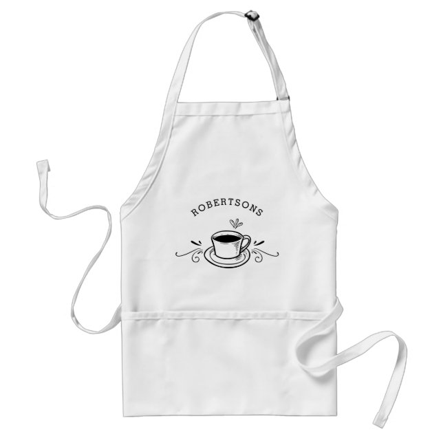 Personalized Coffee Cup Icon Standard Apron (Front)