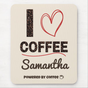 Personalized Coffee Lover Custom Barista Gift Mouse Mat