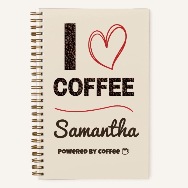 Personalized Coffee Lover Notebook (Front)