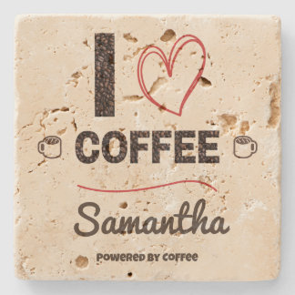 Personalized Coffee Lover Stone Coaster