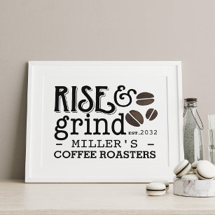 Personalized Coffee Lovers Kitchen Art Print