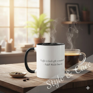 Personalized Coffee Quote Graphic Combo Mug