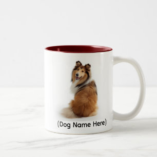 Personalized Collie “I Own You” Two-Tone Coffee Mug