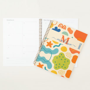 Personalized Color Splash Abstract Planner