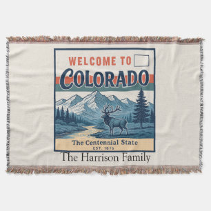 Personalized Colorado Throw Blanket