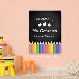 Personalized Colorful Back to School Welcome Poster