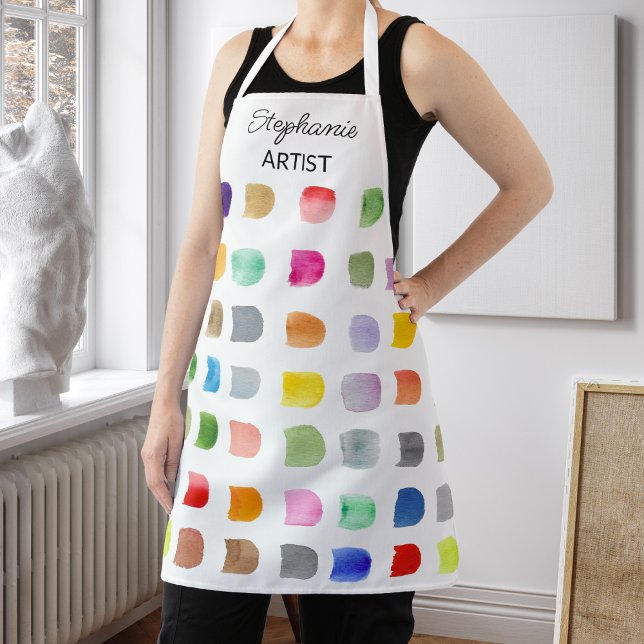 Personalized Colorful Pattern Artist's  Apron (Creator Uploaded)