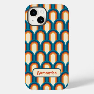 Personalized Colorful Retro Arch Rainbow Pattern  Case-Mate iPhone 14 Case