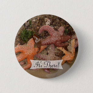 Personalized Colorful Starfish/Sea Star Photo 4 6 Cm Round Badge