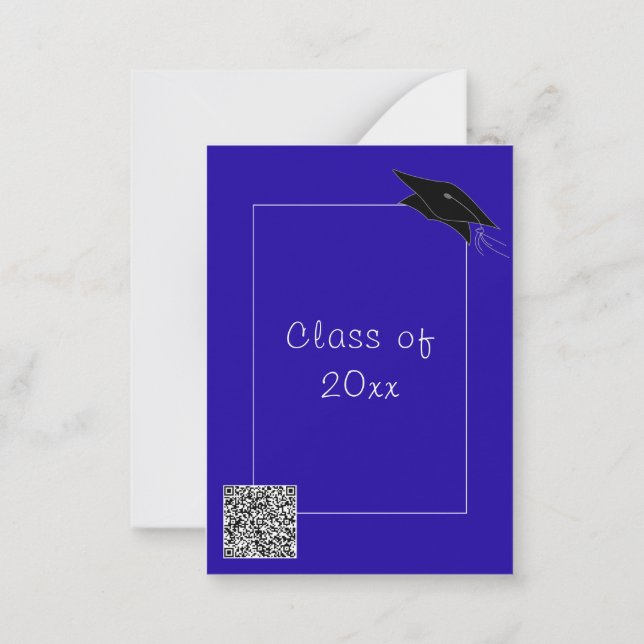 Personalized Colors QR Code Graduation Invitation (Back)