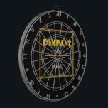 Personalized Company Black Modern Custom Business Dartboard<br><div class="desc">Design fully editable: you can change the text,  replace it with your own name or business,  adjust colors and fonts to suit your style. Ideal for weddings,  premium branding,  anniversary cards,  classic business logos,  and custom stationery.</div>