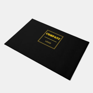 Personalized Company Black Modern Custom Business Doormat