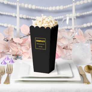 Personalized Company Black Modern Custom Business Favour Box