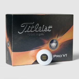 Personalized Company Black Modern Custom Business Golf Balls