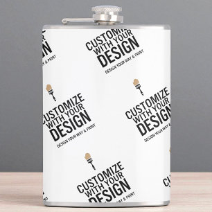 Personalized Company Branded Custom Minimalist Hip Flask