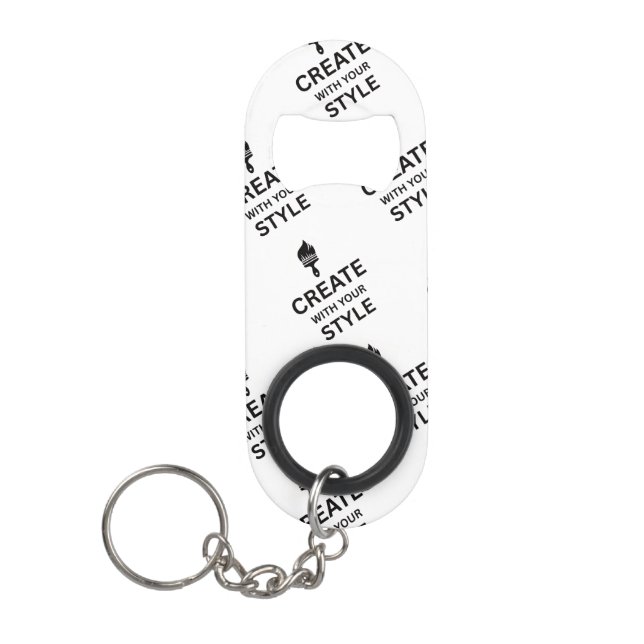 Personalized Company Branded Minimalist Keychain (Front)