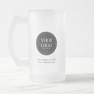 Personalized Company Logo   Custom Business Gift Frosted Glass Beer Mug