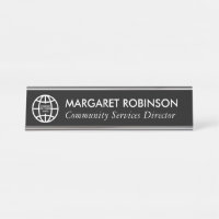 PERSONALIZED COMPANY LOGO DESK NAME PLATE