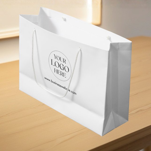 Personalized Company Logo Simple Business Shopping Large Gift Bag (In situ)