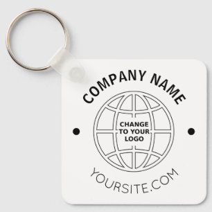 PERSONALIZED COMPANY LOGO WEB ADDRESS CLASSIC ROUN KEY RING