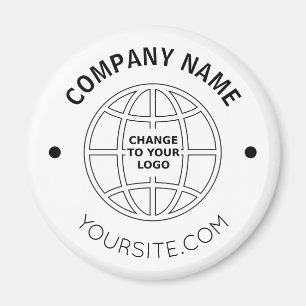 PERSONALIZED COMPANY LOGO WEB ADDRESS MAGNET