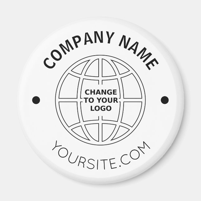 PERSONALIZED COMPANY LOGO WEB ADDRESS MAGNET (Front)