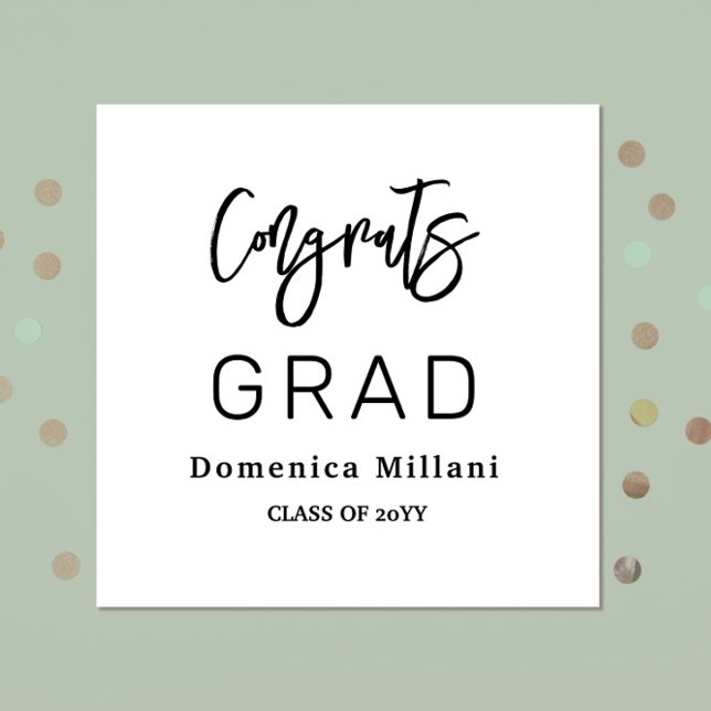 Personalized Congrats Grad Graduation  Napkins (Creator Uploaded)