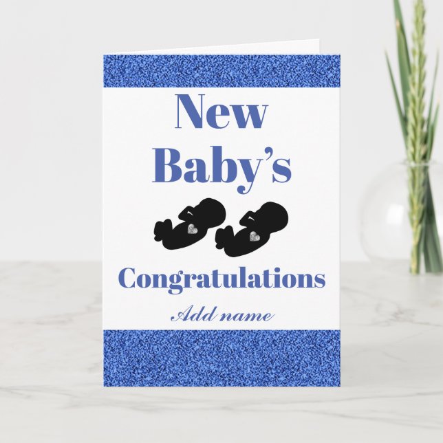 Personalized congratulations new baby’s card (Front)