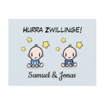 personalized congratulations on the birth of twins