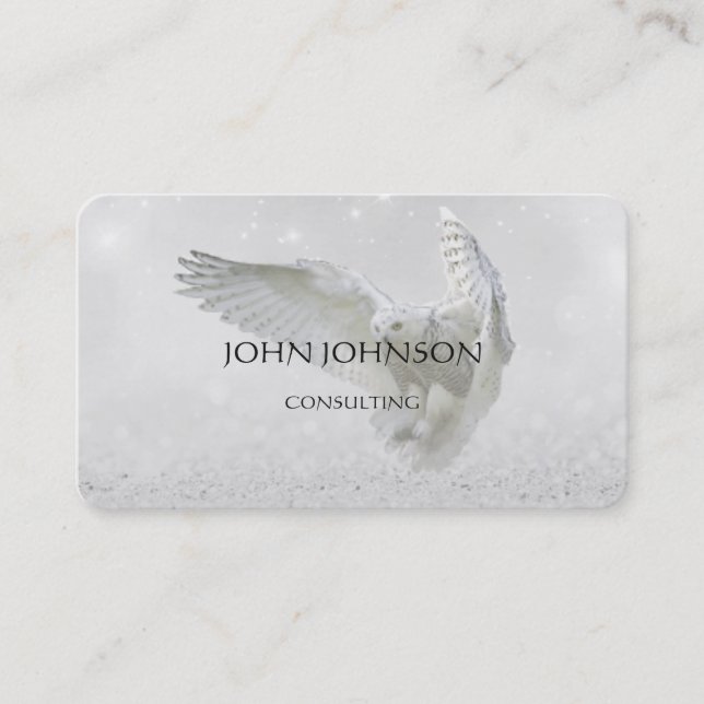 Personalized Consulting Owl Business Cart Card (Front)