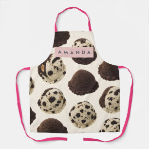Personalized Cookies & Cream Ice Cream Pattern Apron