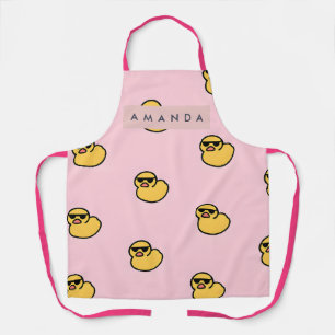 Personalized Cool Yellow Rubber Duck Pattern Apron