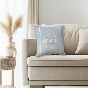 Personalized Coordinates Beach Cushion