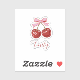  Personalized Coquette Cherry Bow Name