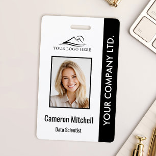 Personalized Corporate Employee ID Badge Black