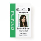 Personalized Corporate Employee ID Badge Green
