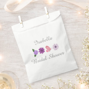 Personalized Cosmos Floral Bridal Shower  Favour Bags
