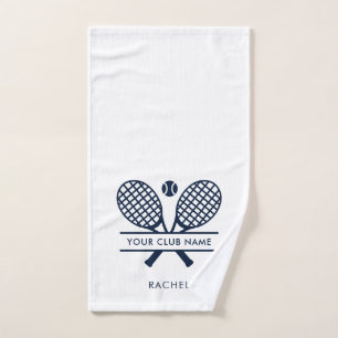 Personalized Country Club Name Tennis Team Players Hand Towel