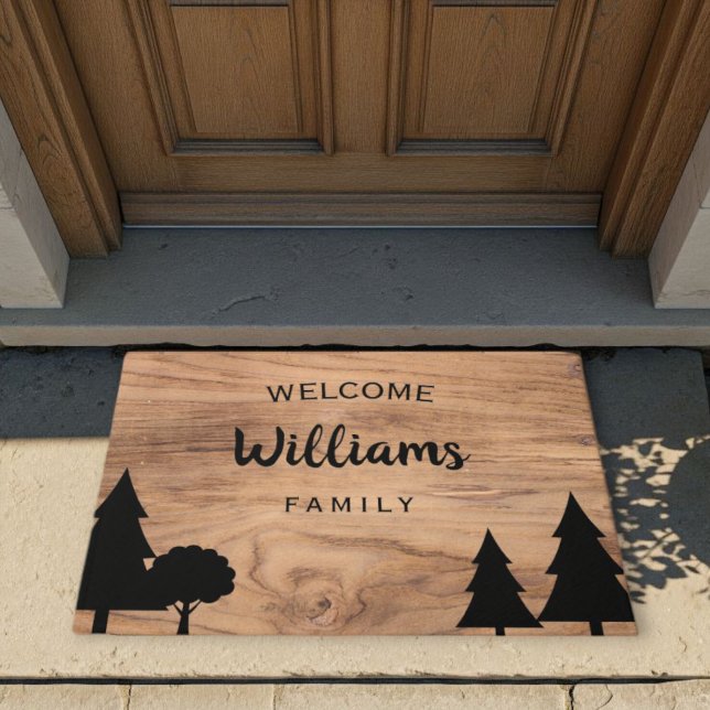 Personalized Country Doormat - Pine & Tree Design  (Creator Uploaded)