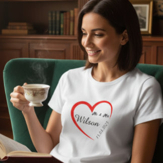 Personalized Couple Heart Shirt for Her 