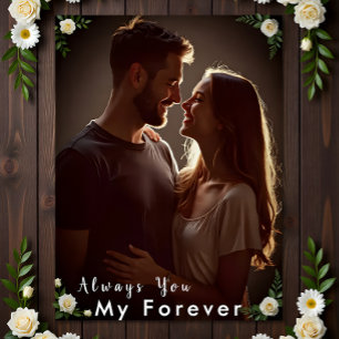 ✅Personalized Couple Photo  Custom Engagement Gift Canvas Print