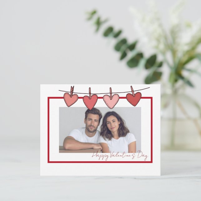 Personalized Couple Photo Valentine's Day Card (Standing Front)