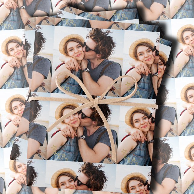 Personalized Couple Photo Wrapping Paper Sheet (Creator Uploaded)