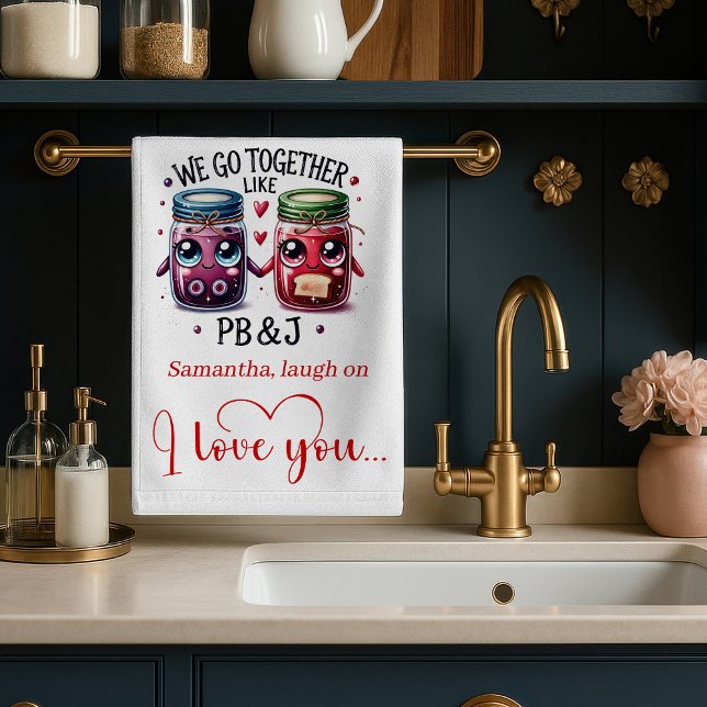 Personalized Couple Valentine Funny Food Towel (Personalized Couple Valentine Funny Food Towel)