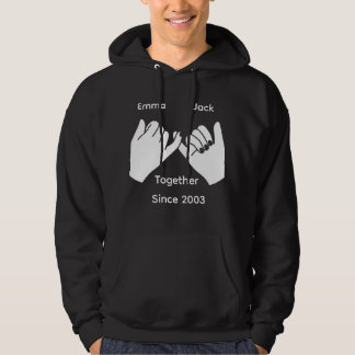 Personalized couple with custom names and year hoodie