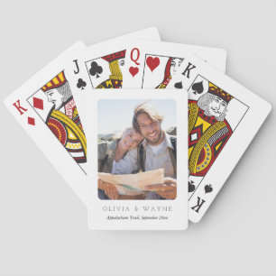 Personalized Couples Travel Hiking Backpacking Playing Cards