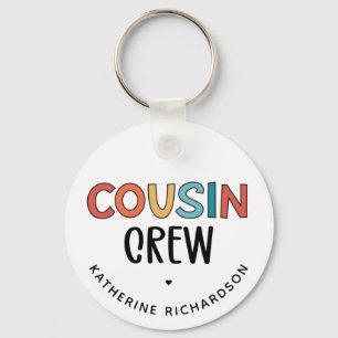 Personalized Cousin Crew Matching Cousins Gift Key Ring