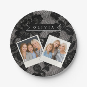 Personalized Cow Print Cowgirl Western Style Gift Paper Plate