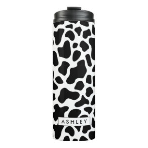 Personalized Cow Print Thermal Tumbler
